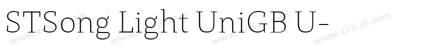 STSong Light UniGB U字体转换
